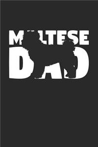 Maltese Notebook 'Maltese Dad' - Gift for Dog Lovers - Maltese Journal