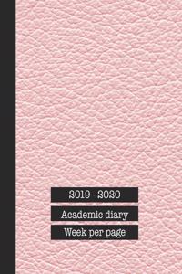 2019 - 2020 Academic diary week per page