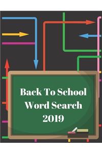 Back To School Word Search 2019