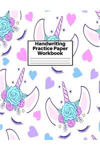 Handwriting Practice Paper Workbook