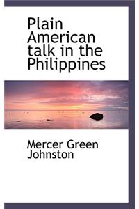 Plain American Talk in the Philippines