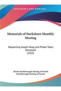 Memorials of Starksboro Monthly Meeting