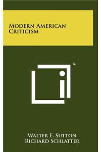 Modern American Criticism