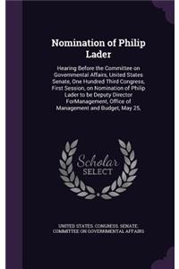 Nomination of Philip Lader