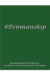 #Penmanship Notebook - fourteen lines per page, 120 pages