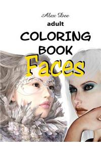 Adult Coloring Book - Faces