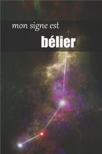 bélier signe astrologique, carnet ligné