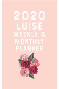LUISE planner 2020-2021, planner calendar 2020 for LUISE Monthly Weekly 2020 Planner A beautiful