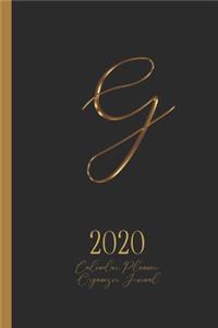 G - 2020 Calendar, Planner, Organizer, Journal