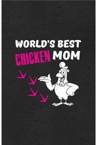 World's Best Chicken Mom A5 Lined Notebook