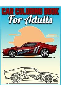 Car Coloring Book For Adults