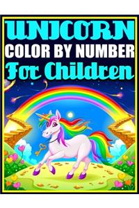 Unicorn Color By Number For Children