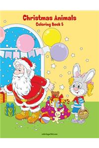 Christmas Animals Coloring Book 5