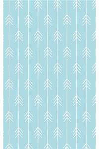 Pale Blue Chevron Arrows - Lined Notebook with Margins - 5x8