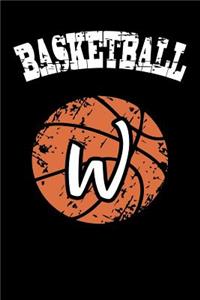 W Monogram Initial Basketball Journal