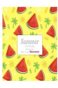 Notebook Cute Summer Pattern with Watermelon