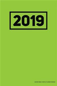 2019 Undated Weekly Monthly Planner Notebook