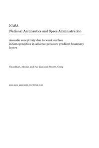 Acoustic Receptivity Due to Weak Surface Inhomogeneities in Adverse Pressure Gradient Boundary Layers