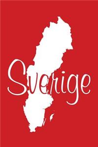 Sverige - Red Lined Notebook with Margins (Sweden)