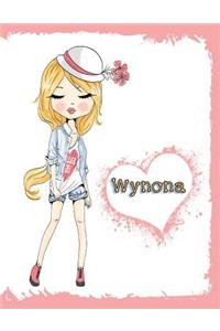 Wynona: Journal, Notebook, Diary, 105 Lined Pages, Personalized Book with Name, 8 1/2