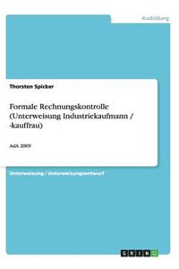 Formale Rechnungskontrolle (Unterweisung Industriekaufmann / -kauffrau)