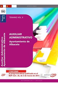 Auxiliar Administrativo Ayuntamiento de Albacete. Temario Vol. II.