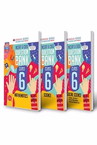 Oswaal CBSE & NCERT QUESTION BANK Class 6 (Set of 3 books) Maths Science Social Science (For 2023 Exam)