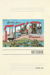 Vintage Lined Notebook Greetings from Wausau, Wisconsin