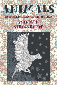 Adult Coloring Books for Teen and Girls - Animals - Mandala Stress Relief