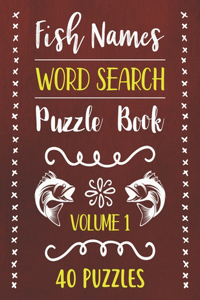 Fish Names Word Search Puzzle Book