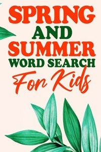 Spring And Summer Word Search For Kids