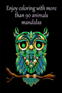 Enjoy coloring with more than 90 animals mandalas