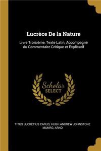 Lucrèce De la Nature