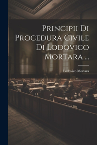 Principii Di Procedura Civile Di Lodovico Mortara ...