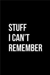 Stuff I Can't Remember Password Logbook