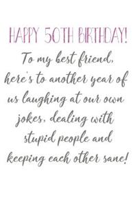 Happy 50th Birthday To My Best Friend