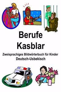 Deutsch-Usbekisch Berufe/Kasblar Zweisprachiges Bildwörterbuch für Kinder