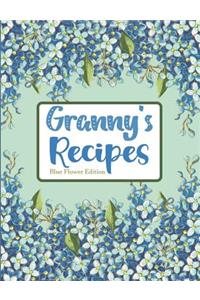 Granny's Recipes Blue Flower Edition