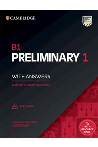 B1 Preliminary 1 for the Revised 2020 Exam Student's Book with Answers with Audio with Resource Bank