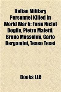 Italian Military Personnel Killed in World War II
