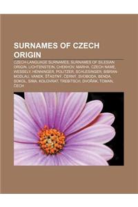 Surnames of Czech Origin