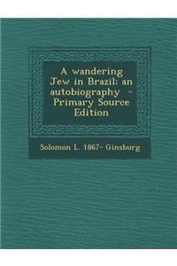 A Wandering Jew in Brazil; An Autobiography - Primary Source Edition