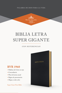 RVR 1960 Biblia letra súper gigante, negro imitación piel