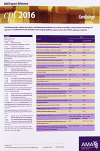 CPT 2016 Express Reference Coding Card Cardiology