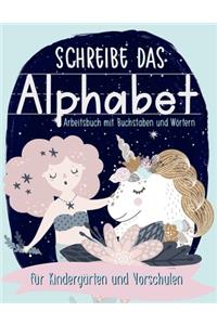 Schreibe das Alphabet