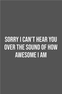 Sorry I Can't Hear You Over the Sound of How Awesome I Am.