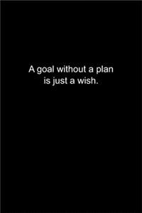 A goal without a plan is just a wish.