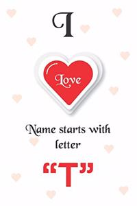 I Love Name Starts with Letter 