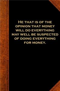 2020 Weekly Planner Ben Franklin Quote Opinion Money Vintage Style 134 Pages