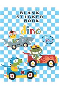 BLANK STICKER BOOK dino